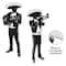 Beistle; Beistle 5.5ft. Black & White Mariachi Silhouette Stand-Ups Set; Category:Party Decorations; Image:5